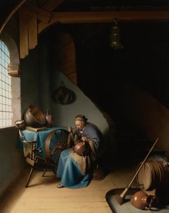 Femme mangeant du porridge